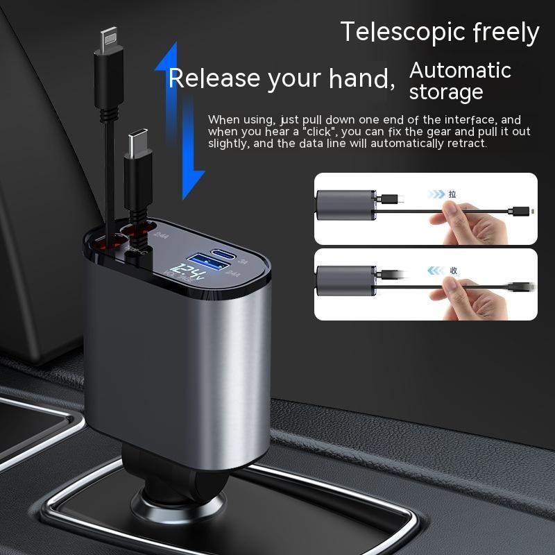 FlexPro™ – Retractable Fast Car Charger (86W)