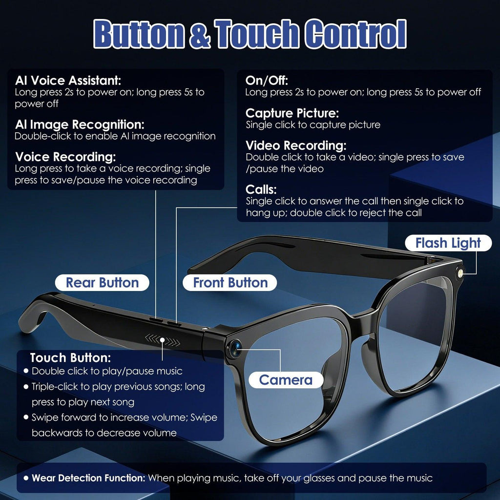 DashVision AI Smart Glasses™ – Camera, Translation &amp; Voice Assistant