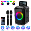 PartyBox Pro™ – 80W Karaoke Speaker w/ Dual Wireless Mics & RGB Lights