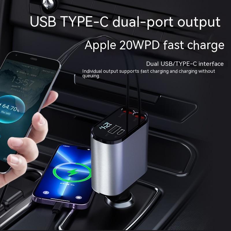FlexPro™ – Retractable Fast Car Charger (86W)
