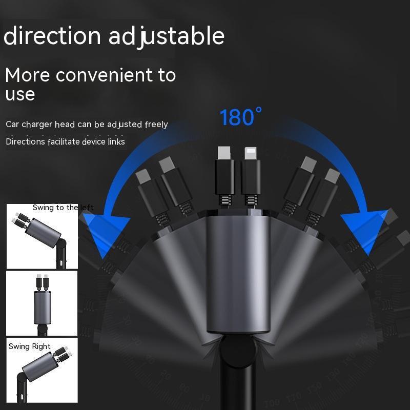 FlexPro™ – Retractable Fast Car Charger (86W)