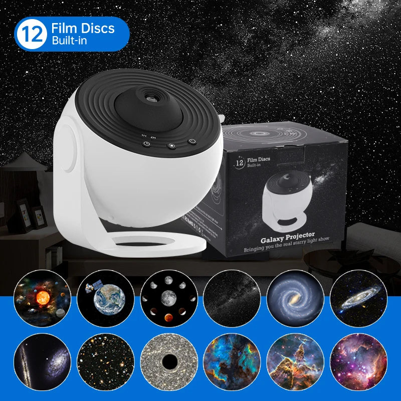 Galaxy Planetarium™ – 12-in-1 HD Star Projector (Room Experience Light)
